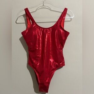 Shiny Red bathing suit